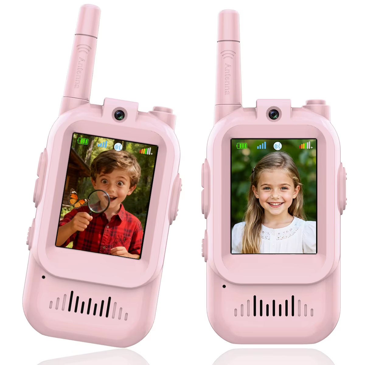 JK200 Kids Video Walkie Talkie with HD Screen USB-C Rechargeable One-Click Intercom for Children Gadgets Technology Gift